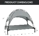 Cama elevada para perros con toldo